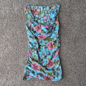 Floral Cowl Neck Blouse